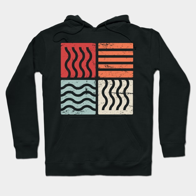 Retro Minimal Four Elements Hoodie by MeatMan